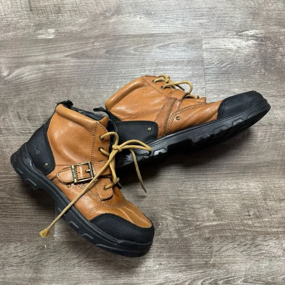 Polo by Ralph Lauren Brown Leather Chukka Boots Size 5.5